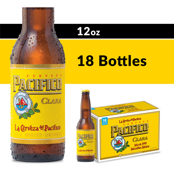 Beers & Coolers Pacifico Clara Mexican Lager Import Beer Bottles hero