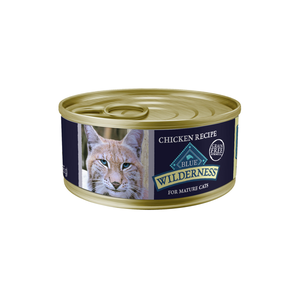 Cat Food & Care Blue Buffalo Wilderness High Protein Grain Free, Natural Mature Pate Wet Cat Food, Chicken hero