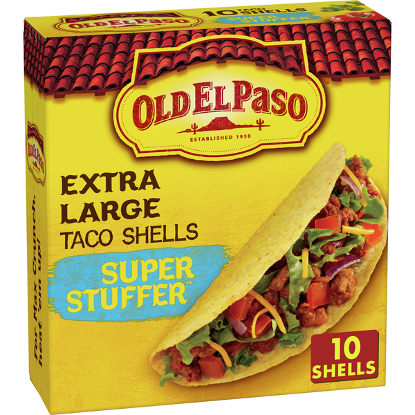 Latino Foods Old El Paso Extra Large Super Stuffer Taco Shells hero