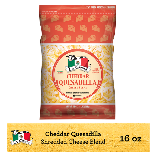 La Chona Cheddar Quesadilla Cheese Blend hero