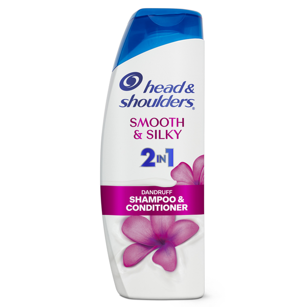 Hair Care Head & Shoulders 2 in 1 Dandruff Shampoo and Conditioner, Smooth and Silky hero