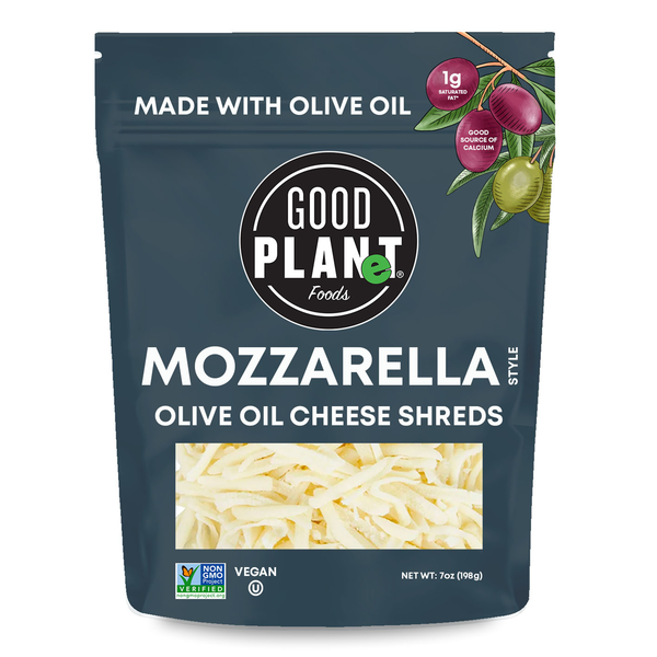 GOOD PLANeT Foods Olive Oil Mozzarella Cheese Shreds hero