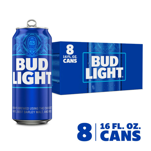 Domestic Beer Bud Light Lager Beer Cans hero