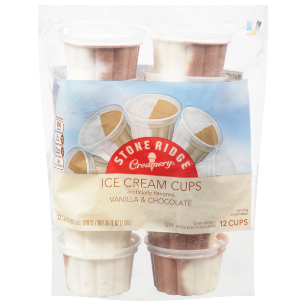 Ice Cream & Ice Creamery Ice Cream Cups, Vanilla & Chocolate hero