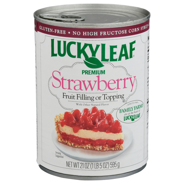 Canned Fruit & Applesauce Lucky Leaf Fruit Filling or Topping, Premium, Strawberry hero