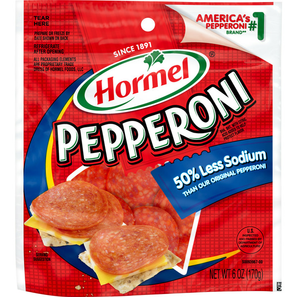 Lunch Meat HORMEL Pepperoni Pepperoni 50% Less Sodium hero