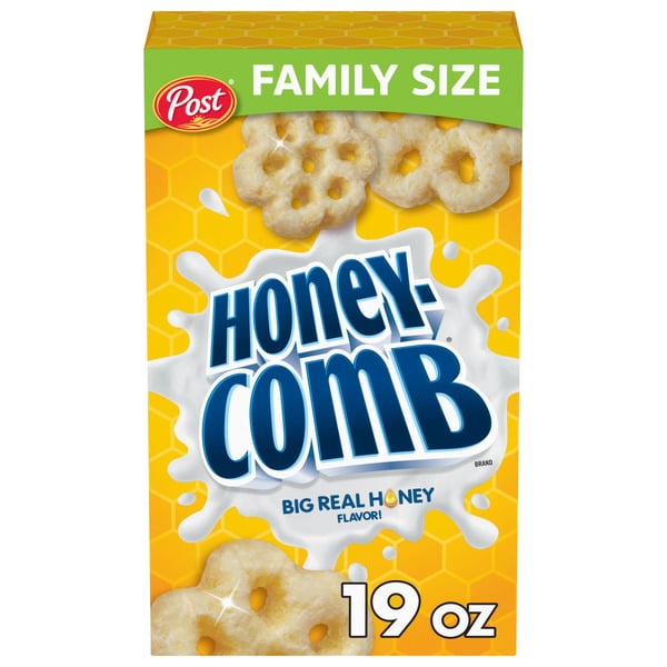 Cereal Post Honeycomb Breakfast Cereal, Made with Real Honey, Certified Kosher Cereal hero