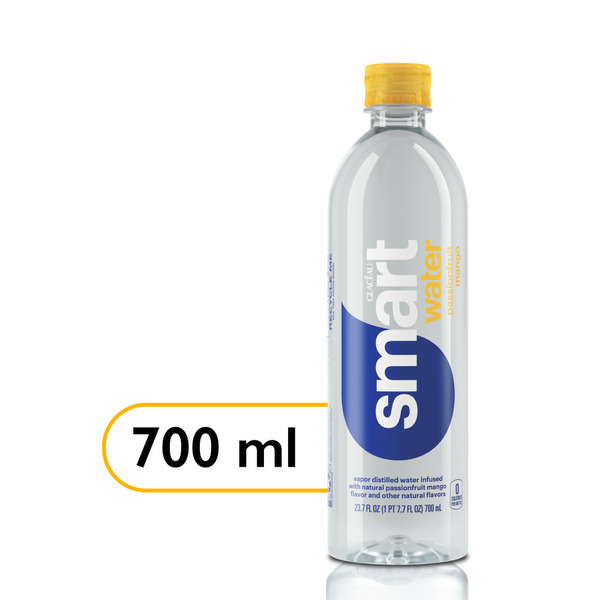 Water, Seltzer & Sparkling Water smartwater Passionfruit Mango, Vapor Distilled Premium Bottled Water hero