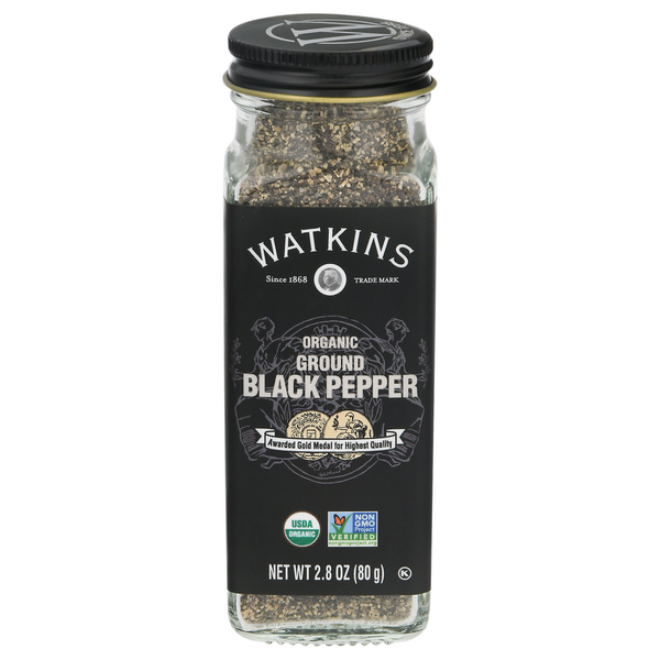 Spices & Seasonings Watkins Black Pepper, Organic, Ground hero