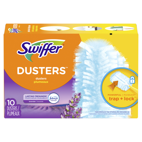 Cleaning Products Swiffer Dusters Refills with Febreze Lavender Vanilla & Comfort Scent hero