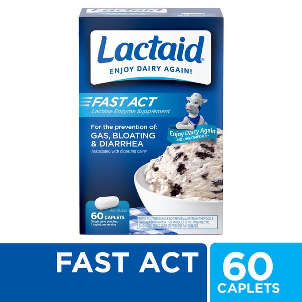 Digestion Lactaid Fast Act Lactose Intolerance Caplets hero