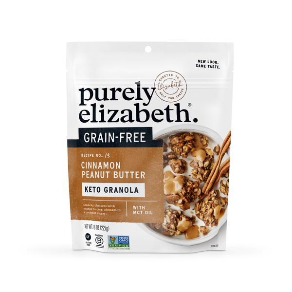 Granola Purely Elizabeth Cinnamon Peanut Butter, Grain-Free Keto Granola, with MCT Oil hero