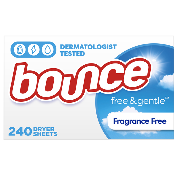 Laundry Bounce Free & Gentle Dryer Sheets hero