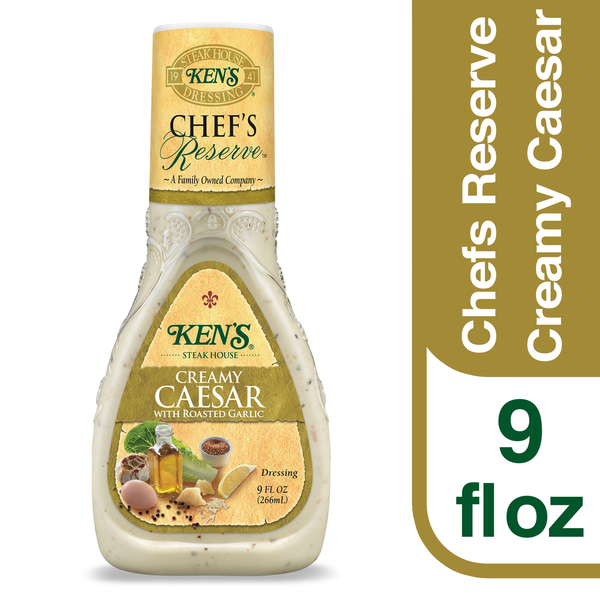 Salad Dressing & Toppings Ken's Steak House Dressing, Creamy Caesar with Roasted Garlic hero