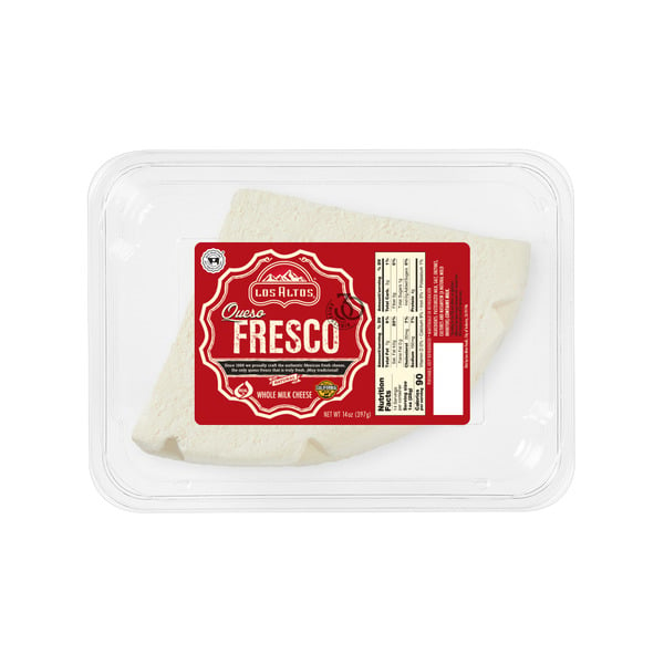 Packaged Cheese Los Altos Queso Fresco, Whole Milk Natural Mexican Cheese hero