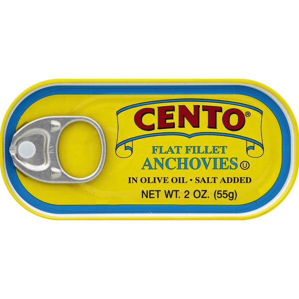 Canned Meat & Seafood Cento Anchovies, Flat Fillet hero