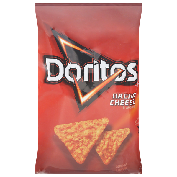 Chips & Pretzels Doritos Flavored Tortilla Chips, Nacho Cheese hero