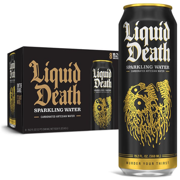 Liquid Death Sparkling Water hero