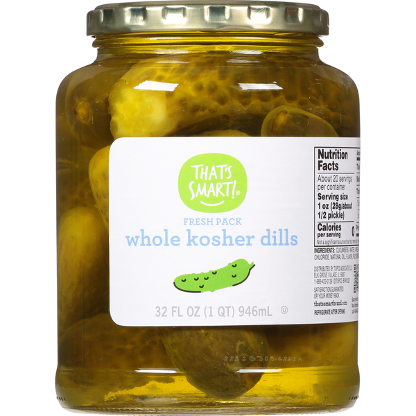 Kosher Foods That's Smart! Pickles, Kosher Dills, Whole hero