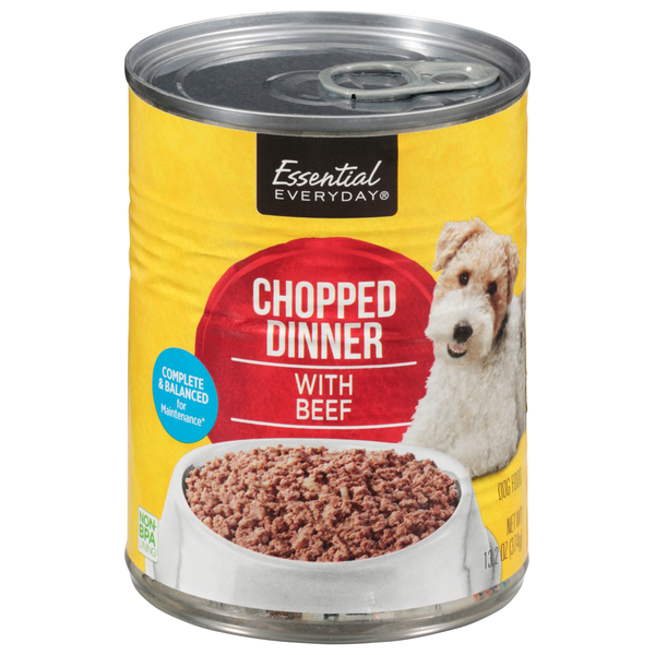 Dog Food & Care Essential Everyday Dog Food, with Beef, Chopped Dinner hero