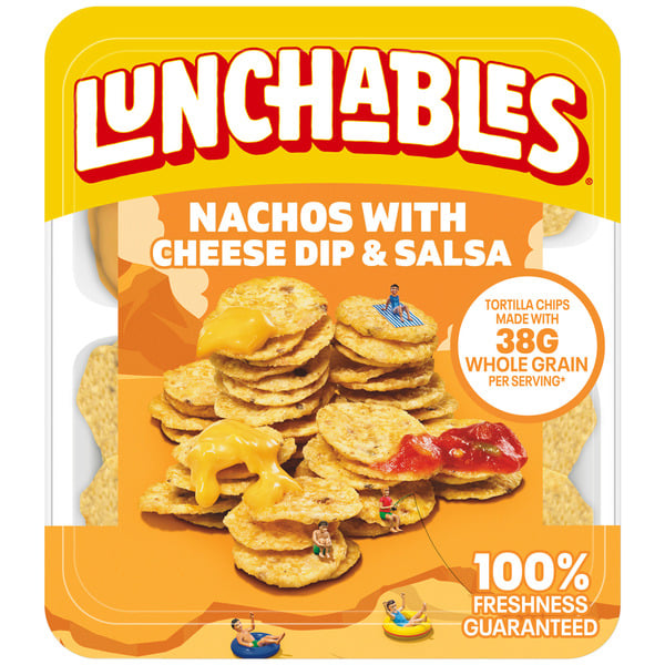 Lunch Meat Lunchables Nachos Cheese Dip & Salsa Kids Lunch Snack Kit hero