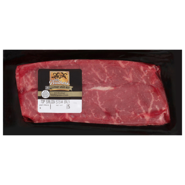 Meat Counter Four Brothers Greater Omaha 1881 Legendary Angus Beef Boneless Top Sirloin Steak - Flavor Seal hero