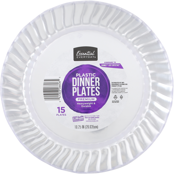 Plates, Bowls, Cups & Flatware Essential Everyday Dinner Plates, Plastic, 10.25 Inch hero