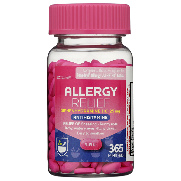 Rite Aid Diphenhydramine Allergy Relief, 365 Minitabs hero