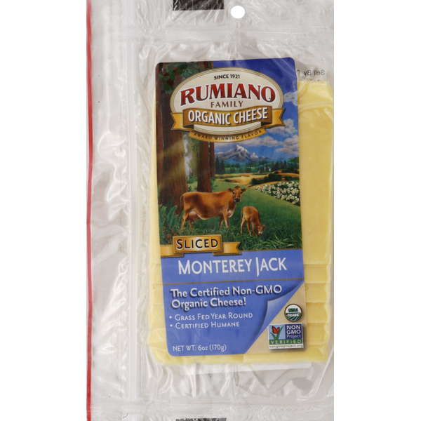 Packaged Cheese Rumiano Sliced Cheese, Organic, Monterey Jack hero