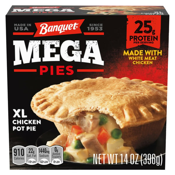 Frozen Meals Banquet XL Chicken Pot Pie, Frozen Meal hero