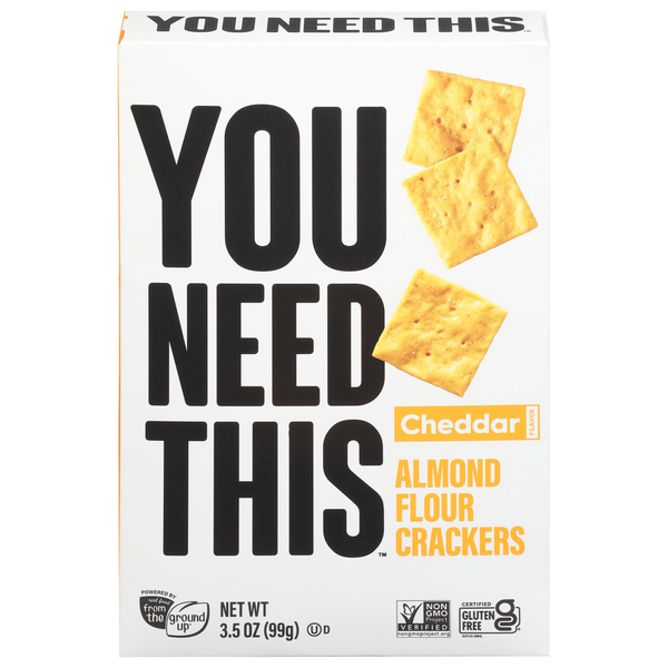 Crackers You Need This Almond Flour Crackers, Cheddar Flavor hero