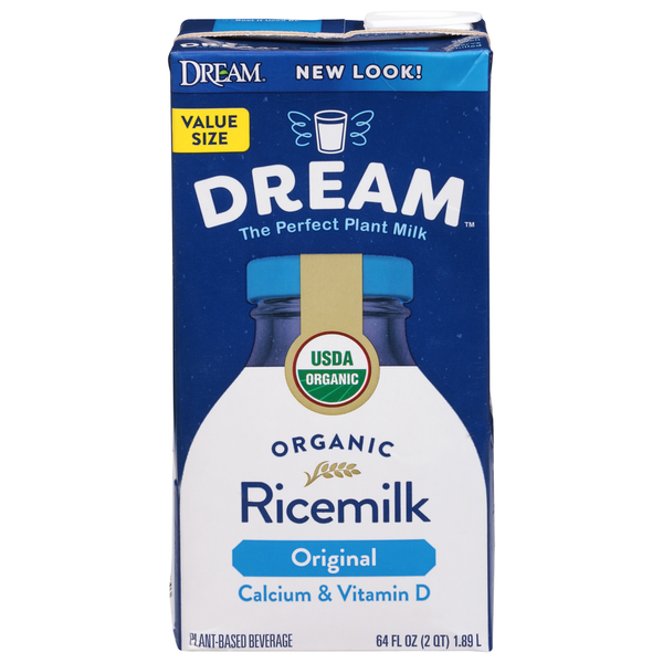 Shelf-Stable Milks Dream Ricemilk, Original, Organic, Value Size hero