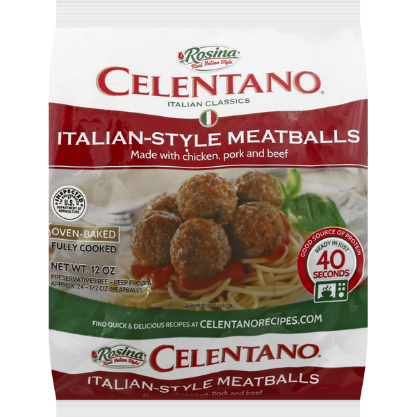 Frozen Meals Celentano Meatballs, Italian Style hero