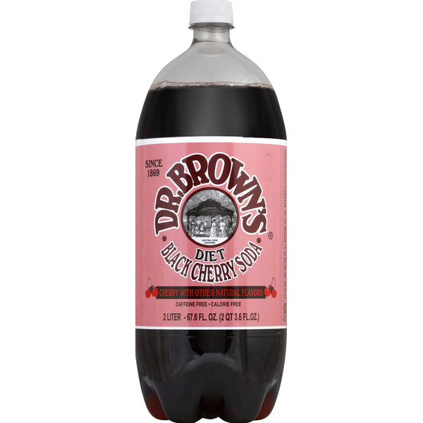 Soft Drinks Dr. Brown’s Natural Flow Soda, Black Cherry, Diet hero