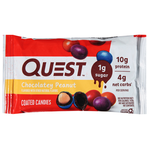 Quest Candies, Chocolatey Peanut, Coated hero