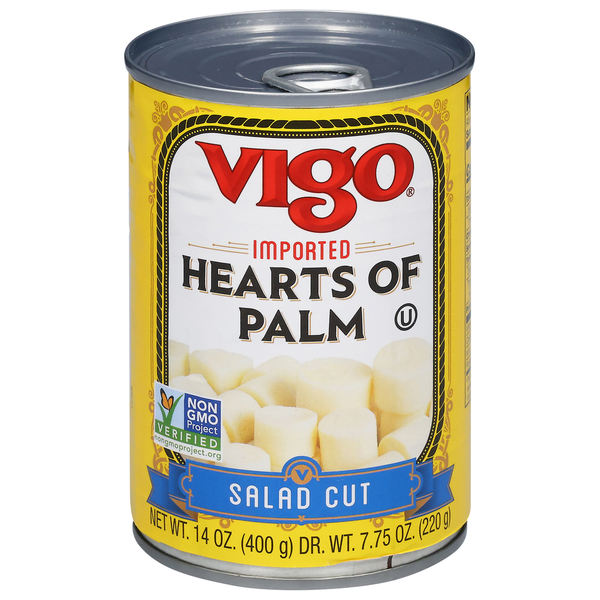 Canned & Jarred Vegetables Vigo Hearts of Palm, Salad Cut, Imported hero