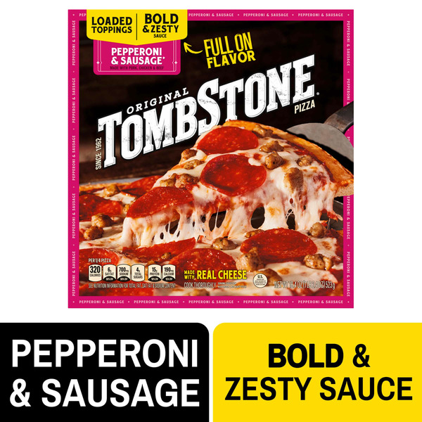 Frozen Pizza Tombstone Original Pepperoni And Sausage hero