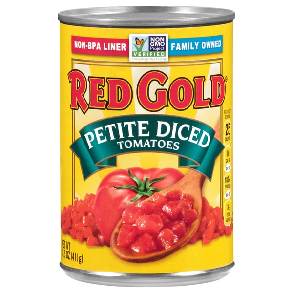 Canned & Jarred Vegetables Red Gold Petite Diced Tomatoes hero