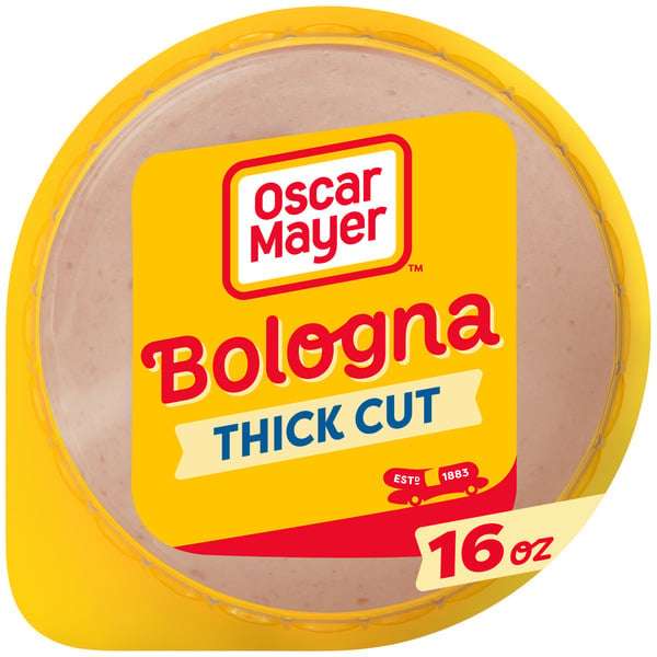 Packaged Lunch Meat Oscar Mayer Thick Cut Bologna Sliced Deli Sandwich Lunch Meat hero