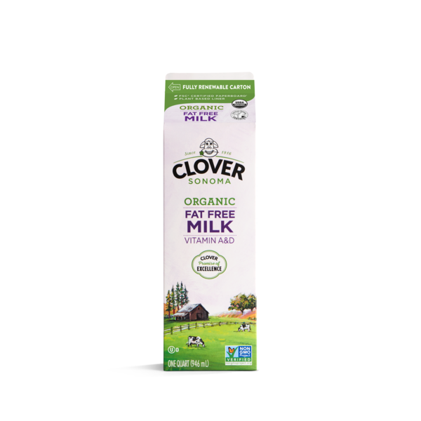 Milk Clover Sonoma Organic Fat Free Milk Quart hero