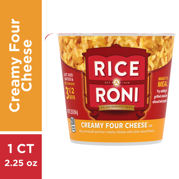 Instant Foods Rice-A-Roni Rice, Creamy Four Cheese Flavor hero