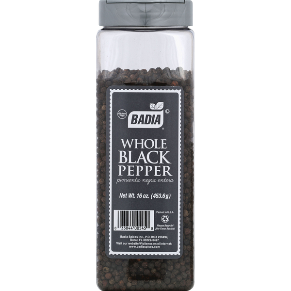 Spices & Seasonings Badia Spices Black Pepper, Whole hero