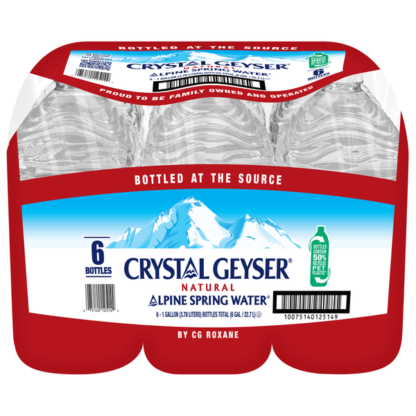 Water, Seltzer & Sparkling Water Crystal Geyser Alpine Spring Water, Natural hero