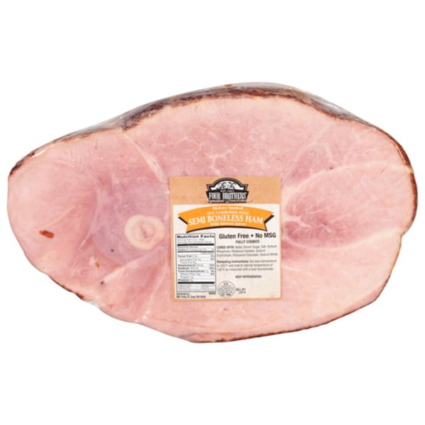 Packaged Seafood Four Brothers Signature Smokehouse Premium Bone In Half Ham hero