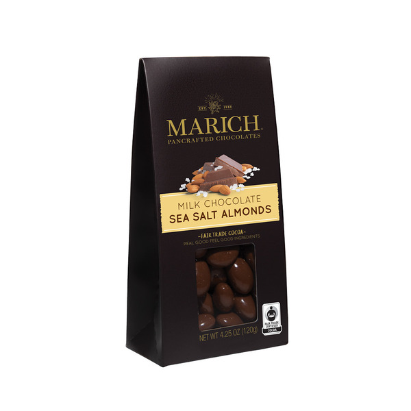 Candy & Chocolate Marich Pancrafted Chocolates Milk Chocolate Sea Salt Almonds hero