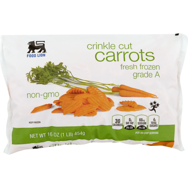 Vegetables, Vegan, & Vegetarian Food Lion Carrots, Non-GMO, Crinkle Cut, Bag hero