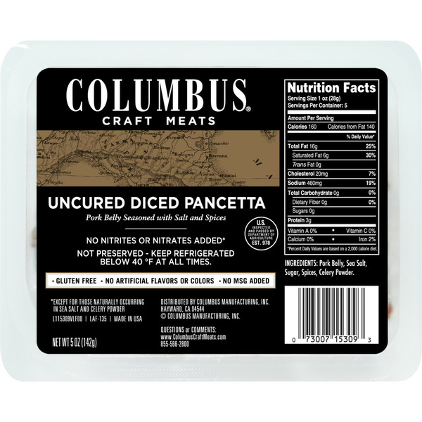 Columbus Specialty Diced Pancetta hero