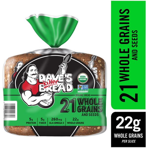 Bread Dave's Killer Bread Organic Bread, 21 Whole Grains and Seeds hero