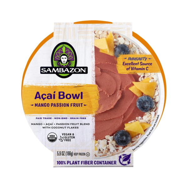 Sambazon Mango Passion Fruit Frozen Açaí Bowl hero