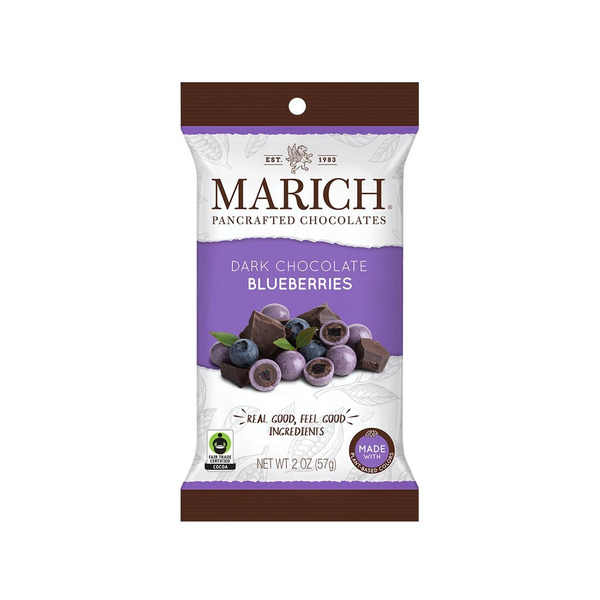 Candy & Chocolate Marich Pancrafted Chocolates Dark Chocolate Blueberries hero